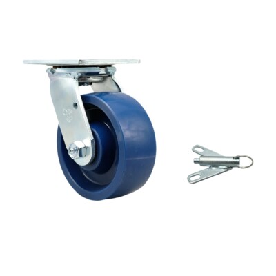 5 Inch Solid Polyurethane Swivel Caster with Ball Bearing and Swivel Lock SCC