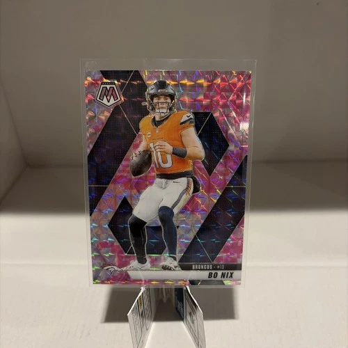 2025 Panini Mosaic Pink Camo Bo Nix #173