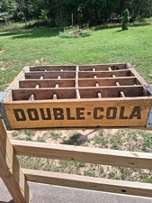 Vintage Double Cola Wooden Soda Crate Portage Wi 
