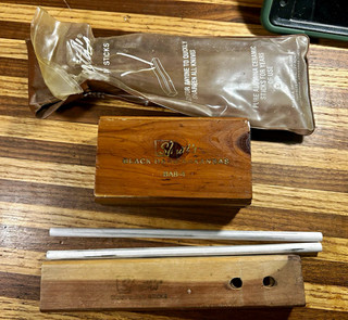 Smith's Black Arkansas Sharpening Stone in Wood Box & White Ceramic Rod Set