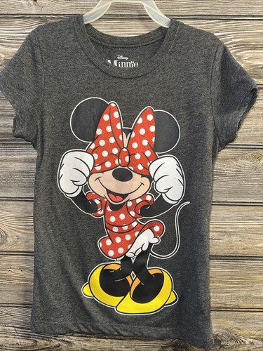 Disney T-Shirt Minnie Mouse Mädchen L 10/12 grau Peekaboo süß Top