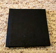 Small Black Blank Journal Diary Notebook with Floral Pattern Endpapers