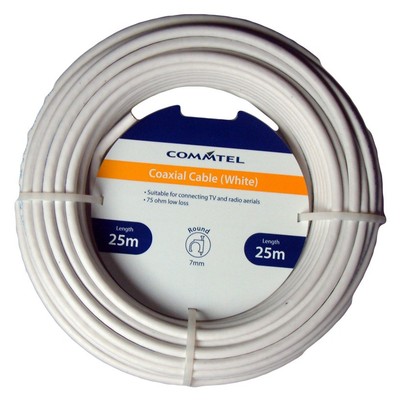 Koaxialkabel weiß 25m