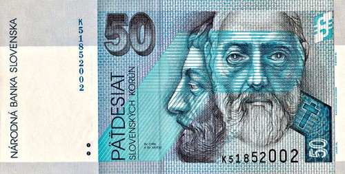 Banconota 50 Sk (corona slovacca) UNC 2005 - Foto 1 di 2