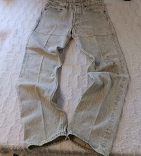 Vintage 90s Levi's 501 Distressed Gray Light Denim Jeans Men's 32x32 Made In USA