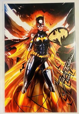 White Widow #4 Batgirl Virgin Variant Signed/Remarked Jamie Tyndall w/ Metal COA