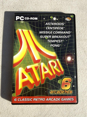 Atari 6 Arcade Hits inkl. Pong, Asteroids, Super Breakout etc PC CD-ROM ungetestet