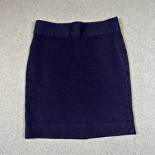 Banana Republic Navy Cotton Blend Pencil Skirt Sz 10 Career Academia Preppy