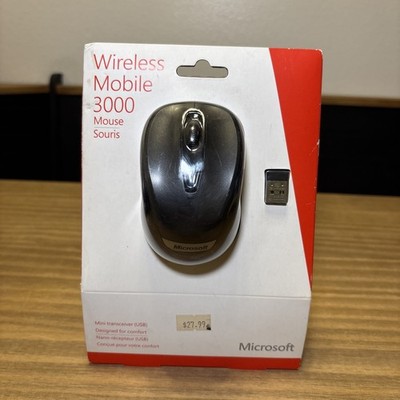 Microsoft Wireless Mobile Mouse 3000 PC & Mac Tilt Wheel USB Black/silver