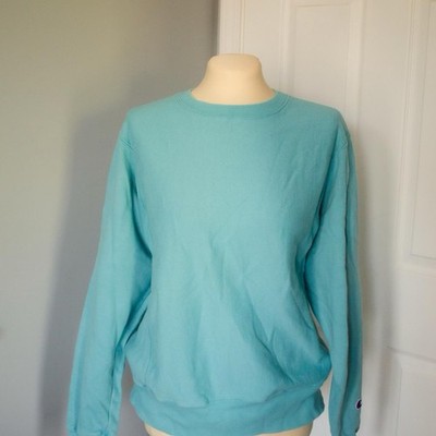 Vintage Sky Blue Champion Reverse Weave Pullover Sweatshirt Size Small 90s