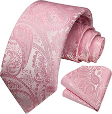 Ties for Men Paisley Tie and Pocket Square Woven Classic Floral Mens Ties Handke