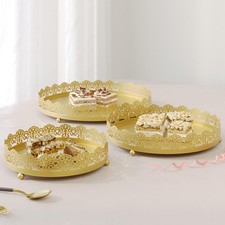 3 vassoi per esposizione di torte e dessert per compleanni, desktop, tea