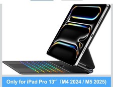 Keyboard Case iPad Pro 13 Inch M4 2024 / M5 2025 , Ultra-Slim Magic Keyboard