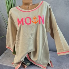 Zwillingsherz Sweatshirt Pullover Damen Beige...