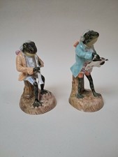 Paar antike Porzellan Sitzendorf Frosch Musiker