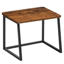 Printer Stand with Storage for Desk, 2-Tier Desktop Rustic Brown Black