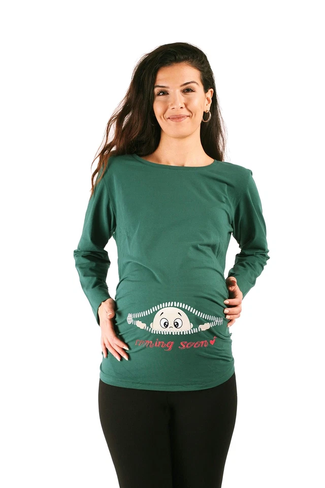 M M C Coming Soon Lustige witzige süße Umstandsmode Umstandsshirt Sweatshirt - Bild 3 von 4