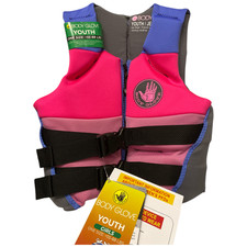 Body Glove Youth Girls PFD Coast Guard Approved Life Jacket, Pink