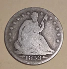 1853 Arrows & Rays Liberty Seated Half Dollar
