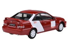 Honda Civic Si EM1 1999 "Livery Kanjo" rosso con strisce bianche 1/64 modello pressofuso