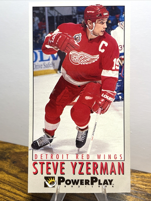 #ad #ad 1993 94 Fleer PowerPlay #77 Steve Yzerman Detroit Red Wings $1.30