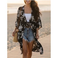 Spiritual Gangster Floral Maya Kimono Swim Cover Up Beach Boho Festival OS