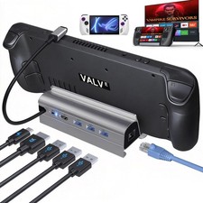 Docking Station for Steam Deck ROG Ally, 6 in 1 Space Grey with Ethernet