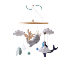 EERKEOD Baby Crib Mobile Ocean Nursery Mobile for Boys Girls Handmade Felt Mobil