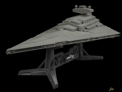 3D Printing 1/4500 Star Destroyer Assembly Model Kit Uncolored W/base