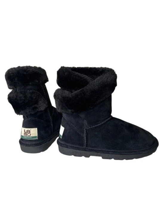 LAMO Alaska Mens Black Suede Sheepskin Blend Winter Boots CM1346 Size 9 Lamo Mens Black Snow Winter Boots Sheepskin Size 9 | eBay main image 4