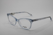 NEW FYSH 3638 S301 CLEAR BLUE GLITTER SILVER AUTHENTIC EYEGLASSES 55-16
