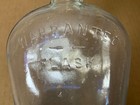 Vintage Warranted Flask Clear Bottle w/Side Straps, 8" Height, 12.86 oz — photo 2