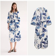 ZARA NEW WOMAN MIDI BELETED FLORAL ZW  PRINT SHIRT DRESS REF:3357/183  Size S