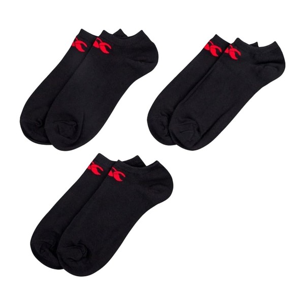 Canterbury Unisex Trainer Socken 3Er Pack Schwarz/Rot GrößE-image