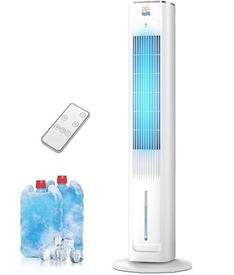 Rellytech 3in1 Evaporative Air Cooler  38'' Cooling Fans that Blow Cold Air, 4...