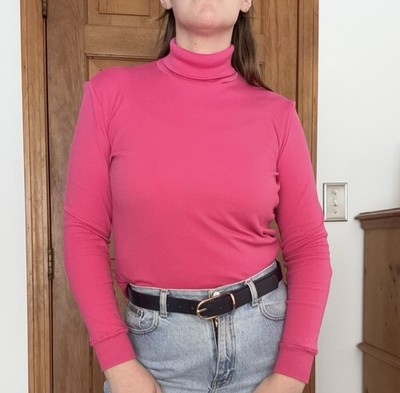 Medico Obermeyer Ski 80s turtleneck Shirt Barbie Pink Women s M Retro W. Germany