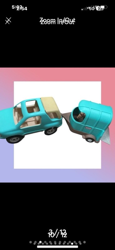 Little Tikes Blue SUV and Horse Trailer Preschool Toy Vehicle Set