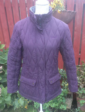 GIACCA GELERT VIOLA DIAMANTE TRAPUNTATA IMBOTTITA ZIP UK 10 OTTIME CONDIZIONI