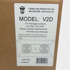 Tjernlund V2d Underaire Crawlspace Ventilator Fan 18 X 9 In Galvanized Steel