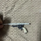 Vintage Marx Miniature Six Shooter Western Colt Revolver Metal Cap Gun Toy