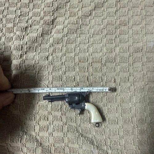 Vintage Marx Miniature Six Shooter Western Colt Revolver Metal Cap Gun Toy