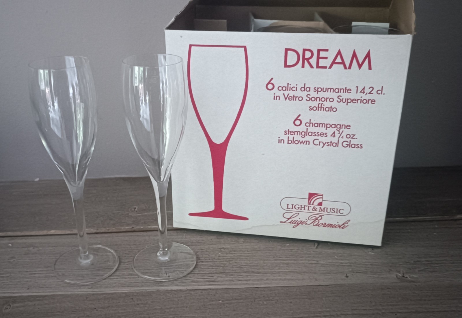 6 Ruinart Champagner Gläser Luigi Bormioli Dream 14cl