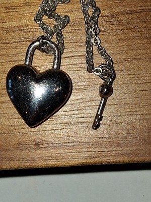 Touchstone Crystal Heart and Key Double Necklace