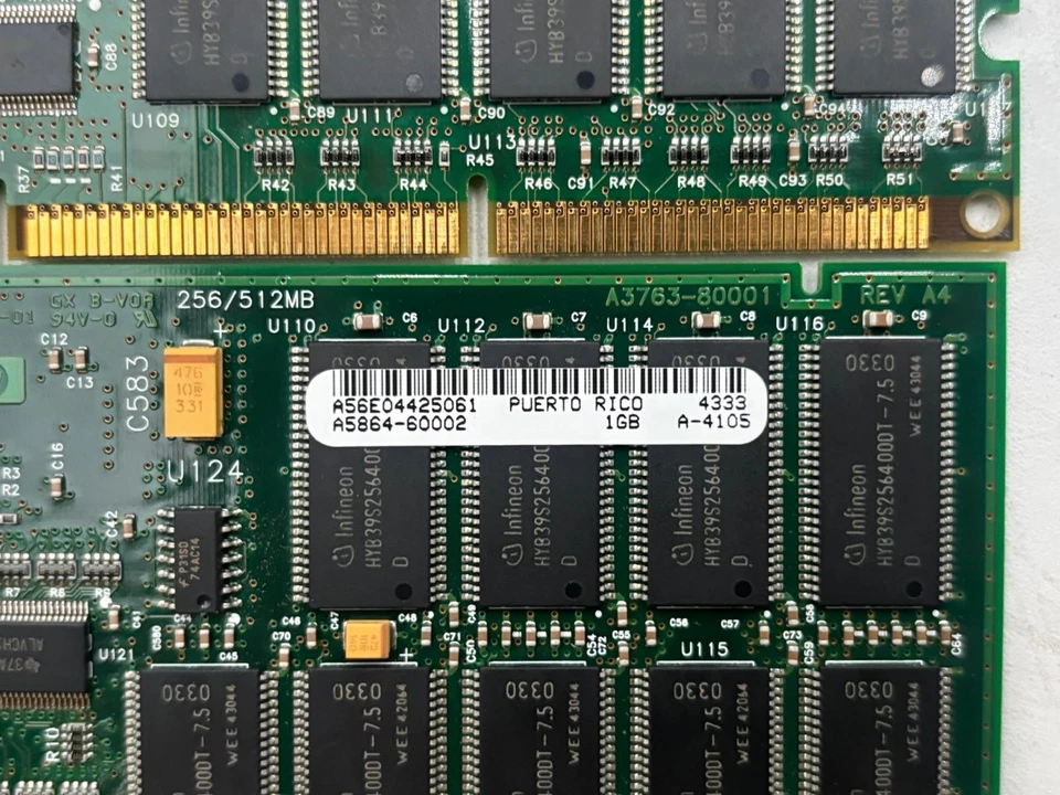 LOT OF 8 A5864 A5864-60001 / A5864-60002 1GB SDRAM Server Memory - Image 2 of 4