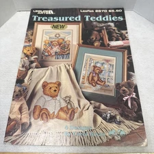Leisure Arts Treasured Teddies Counted Cross Stitch Pattern