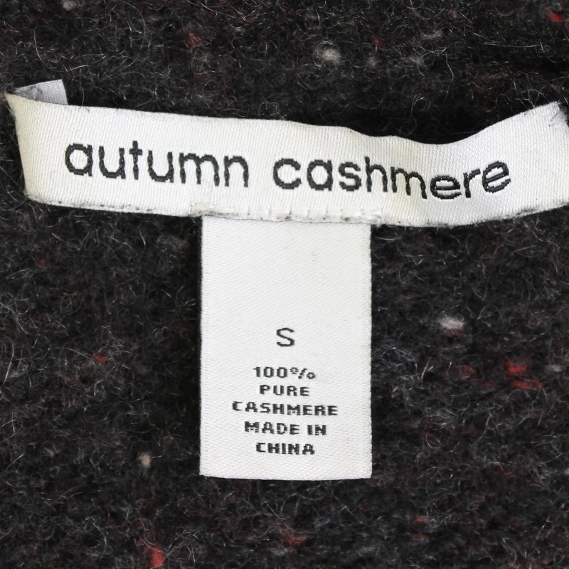 Осень кашемир женщин S 100% кашемир черный бахрома кардиган - Изображение 4 из 4