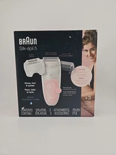 BRAUN Silk epil 5 Cordless Wet Dry Epilator Rechargeable Shaver Trimmer Flamingo