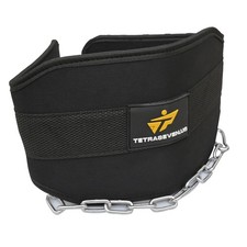 Weightlifting Dip Belt by TETRASEVEN, Steel Chain for Dips  Pull Ups