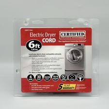 Certified Appliance 77061 6-Ft Electric Dryer Cord 4 Wire 30 amp 125/250