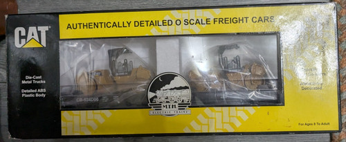 Coche plano MTH 20-98529 Caterpillar O con 2 compactadores de asfalto CB-534D % | Condition: New